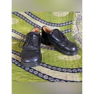 Vtg 90's Dr. Martens Black 8461 Derby Chunky Grunge Goth Leather Oxford Shoes W8